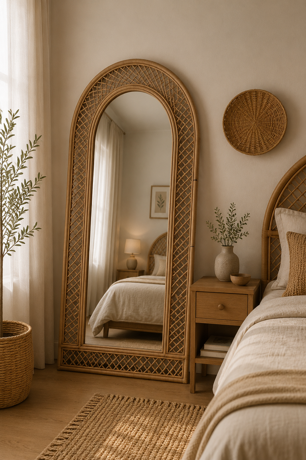 قاب آینه مروار پرکار (حصیری)