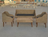 ست کاناپه مربعی حصیری