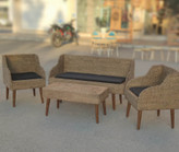 ست کاناپه مربعی حصیری