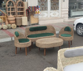 کاناپه حصیری با میز ۹۰در۶۰