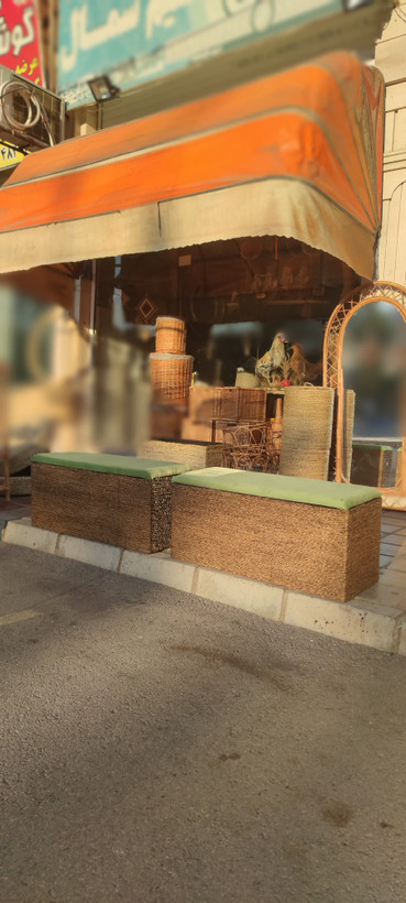 نیمکت باکس حصیری