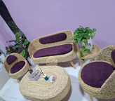 کاناپه حصیری با میز ۹۰در۶۰