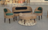 کاناپه حصیری با میز ۹۰در۶۰