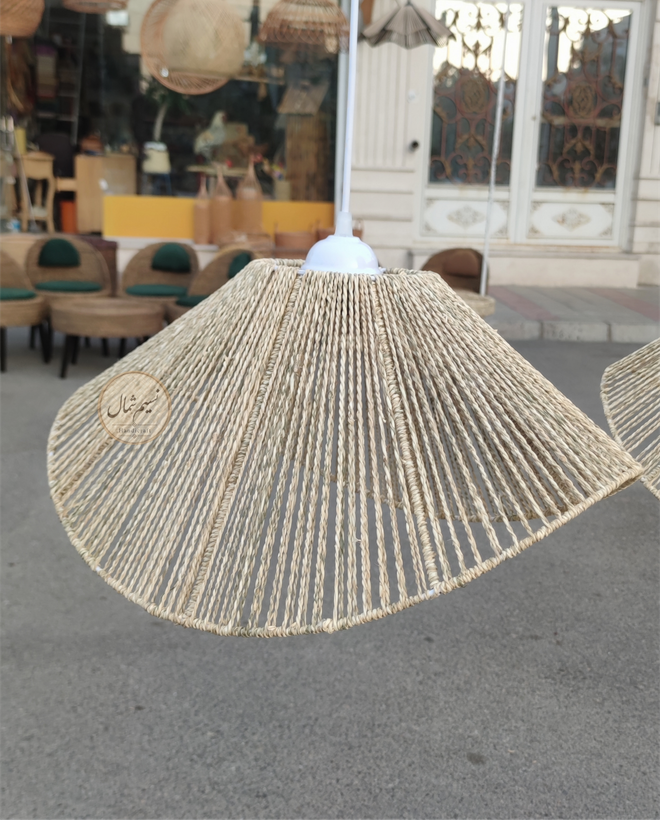 لوستر فریم کلاهی حصیری (جدید)