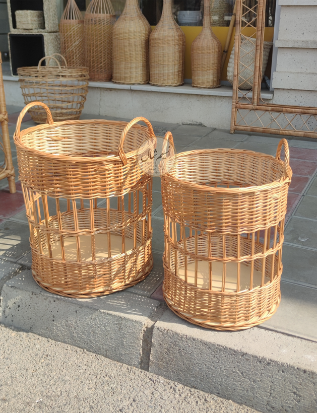 سبد شال مبل حصیری
